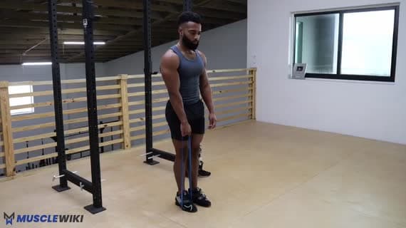 ミニバンド片脚デッドリフト