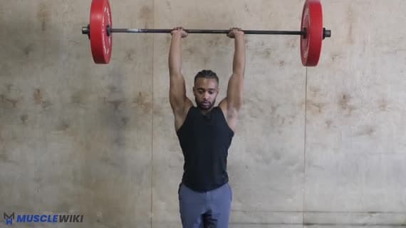 Halterle Baş Üstü Triceps Uzatma