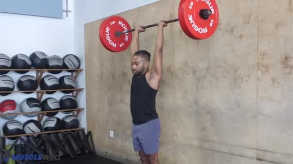 Halterle Baş Üstü Triceps Uzatma