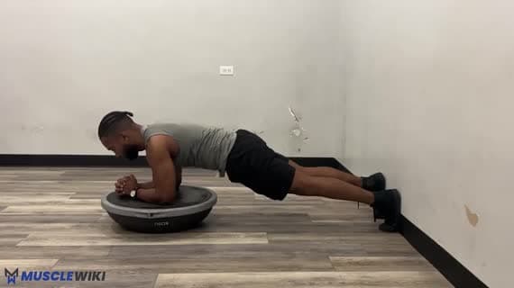Bosu Ball dirsek plankı