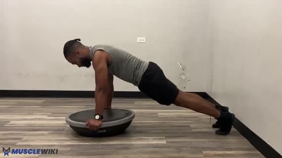 Bosu Ball Ellerle Plank