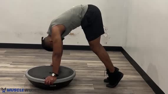 Bosu Ball Pike-Liegestütz