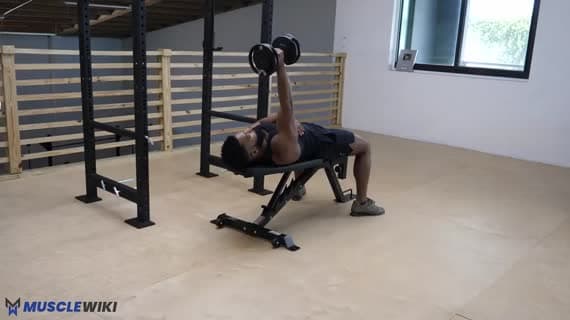 Tríceps Testa Unilateral com Halter