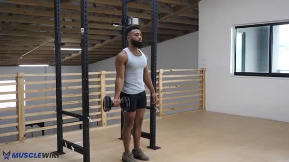 Curl Debout À Un Bras Avec Haltère