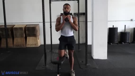 Kettlebell Semi-Inginocchiato Goblet Stacco Rumeno