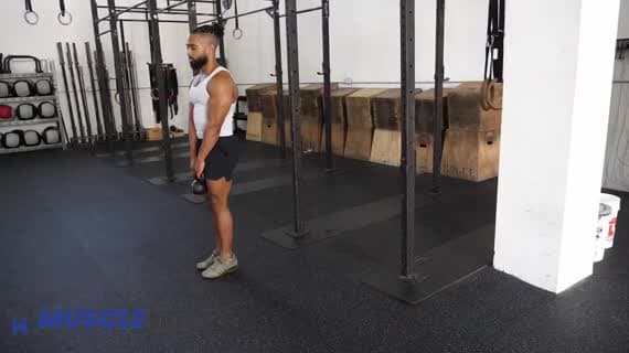 لانج جانبی با کتل‌بل (تک‌دستی)