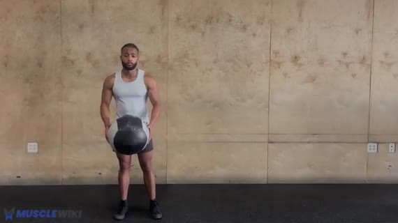 Fente latérale avec slam au ballon médicinal