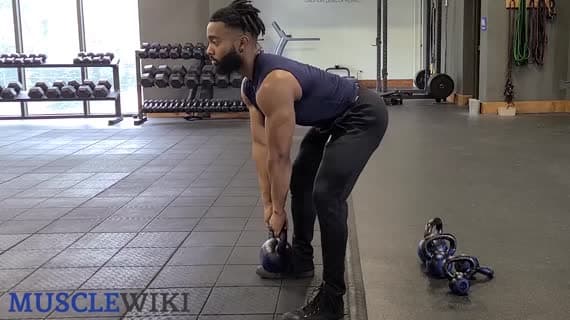 Rematore con kettlebell (monobraccio)