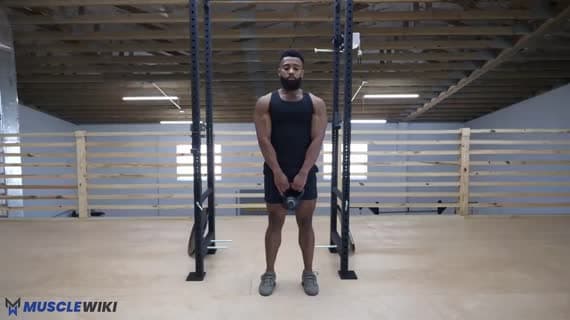 Jefferson curl spinale con kettlebell