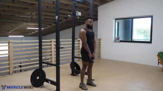 Jefferson curl spinale con kettlebell