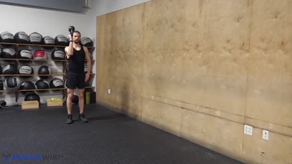 Camminata con Kettlebell e Flessione della Spalla a Gomito Piegato