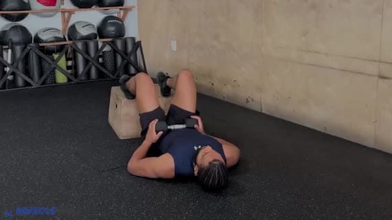 Ponte per i Glutei con Manubrio, Piedi Sollevati