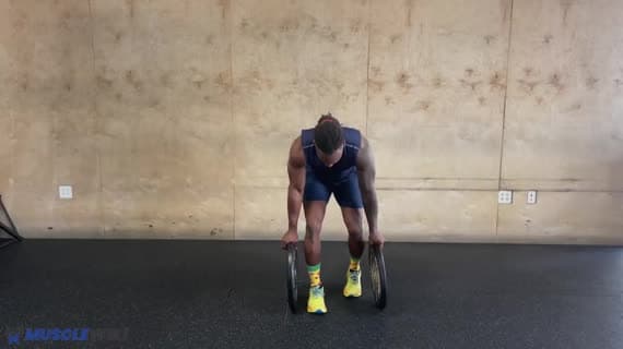 Ayrık Duruşta Plaka Pinç Tutuşlu Deadlift